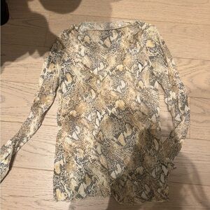 Intimissimi Snakeskin Long Sleeve Top